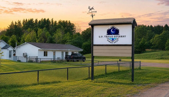 Enjoy a cozy stay in our Cabin Room at U.P. Trails Getaway