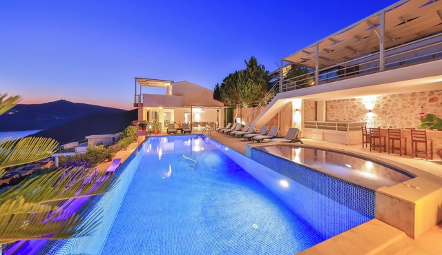 Exceptionally spacious villa with one of the best views in Kalkan in Kalkan