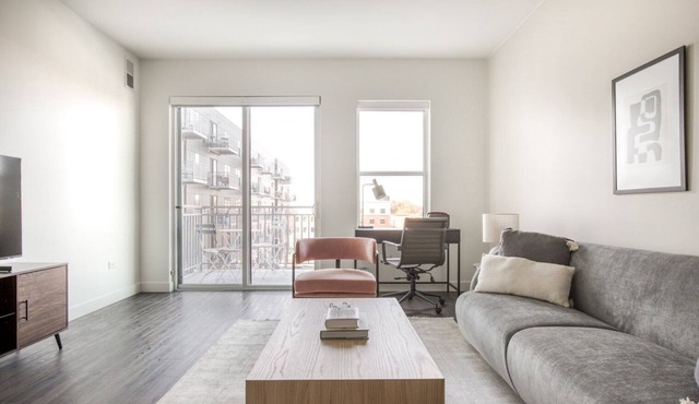 Exquisite Elmhurst 1BR w/Lounge, Pool & Gym nr Metra, by Blueground