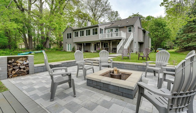 Game Room & Fire Pit: Canal-Front Commerce Home