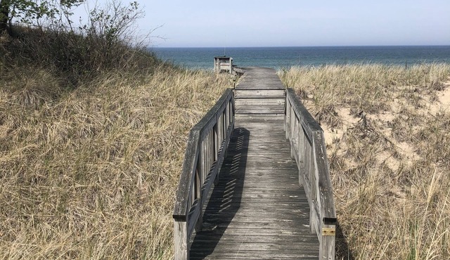 Haven on the Hill, private beach on Lake Michigan