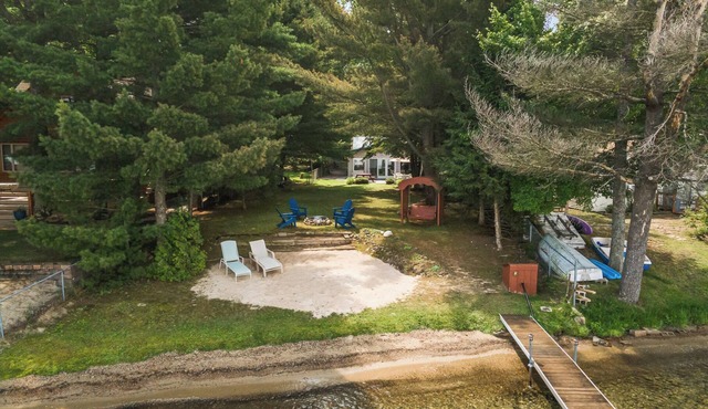 Higgins Lake Private Beachfront Home w/Dock, Boat Mooring, Sunset & Sunrise View
