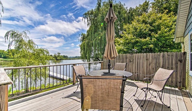 Horicon Riverfront Retreat w/Deck, Dock + Patio