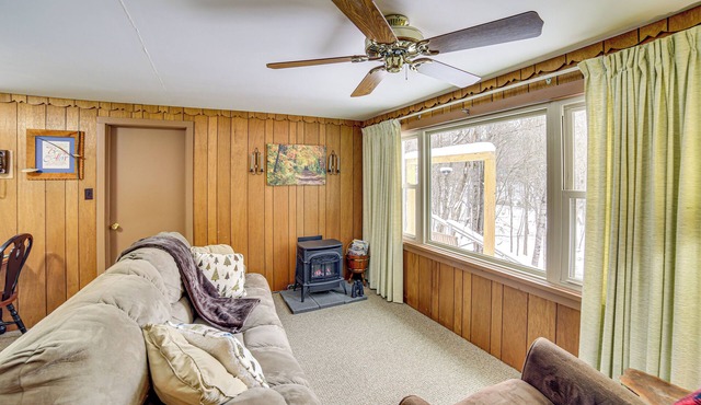 Ice Fish & Snowmobile: Riverfront Manistique Cabin