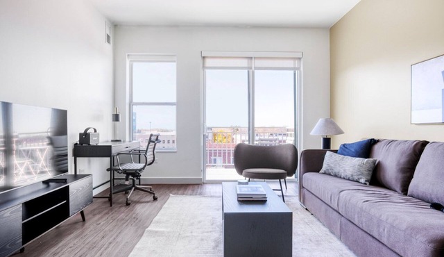 Impeccable Elmhurst 1BR w/Lounge, Pool & Gym nr Metra, by Blueground