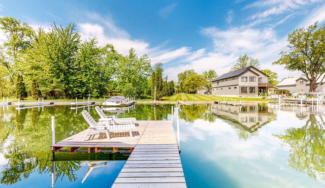 Inviting Lakefront Home with Patio and Dock
