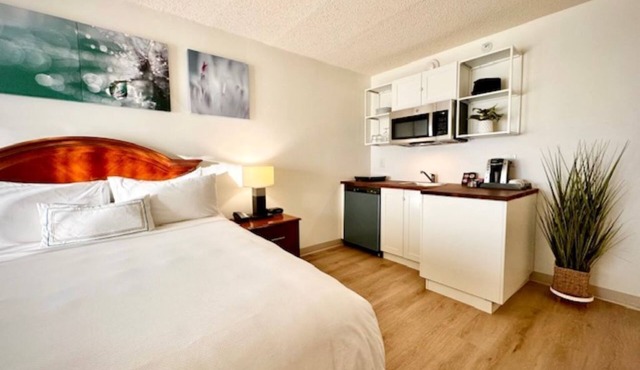 King Studio Suite with Kitchenette in the heart of Racine!