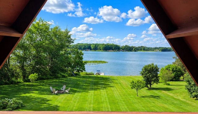 Lakefront A-Frame with Kayaks, Firepit & Theater Movie Room