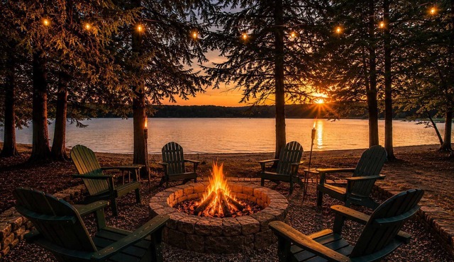 Lakefront Cabin w/Private Beach, Fire Pit & Kayaks