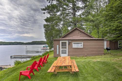 Lakefront Minocqua Cabin w/Dock & Fire Pit!