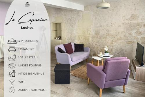 Maison avec terrasse proche château de Loches