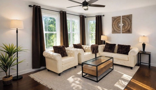 Modern Home in Merrillville with Fenced Yard , Patio & Detached Garage