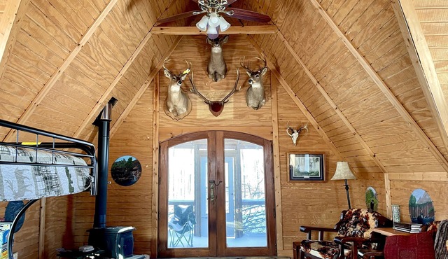 Off grid solar a-frame cabin Northwoods Farm Stay Hundreds of Acres to Explore
