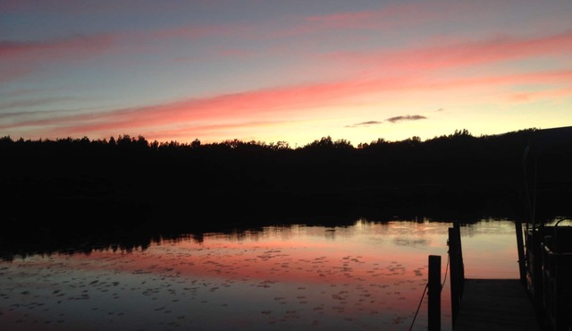 Private spacious lakefront pet friendly lodge on 300 acres,swim hike fish relax!