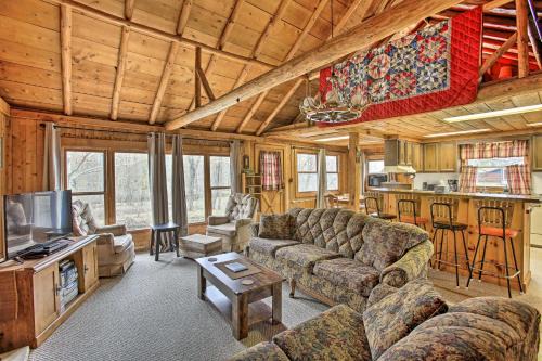 Rustic River View Cabin w/Fire Pit, Games & Grill in Moorestown