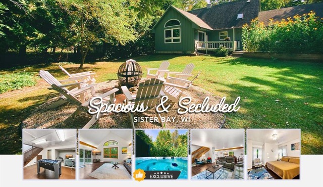 Scandia- Secluded Home, Walk to Marina, Game Room & Hot Tub
