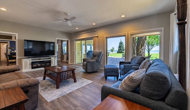 Spacious Otter Tail Lake Front Home, Sleeps 18, 2 Docks, Sandy Beach Swimming