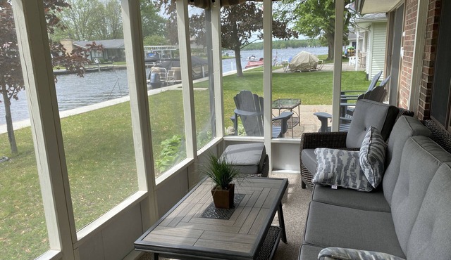 “Stay Anchored” Lake Tippecanoe channel front with pier and great lake views