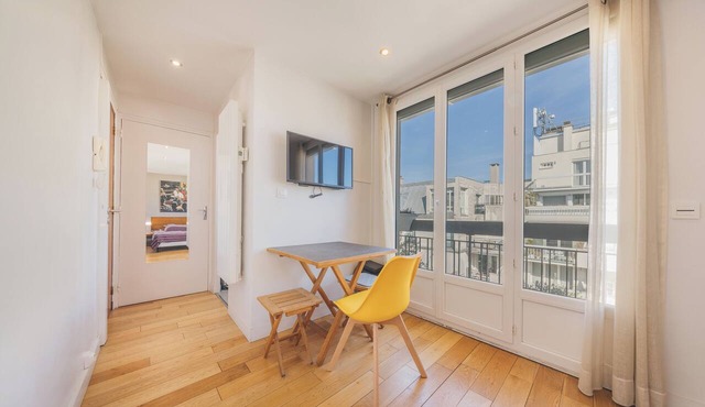 top floor studio between Oberkampf and Canal Saint Martin in Paris