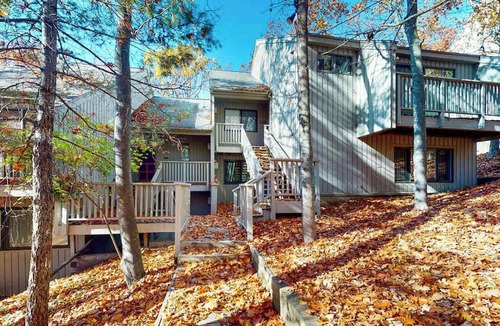Maple City Condo | Tasteful Glen Arbor condo with beautiful Lake Michigan views, deck & fireplaces