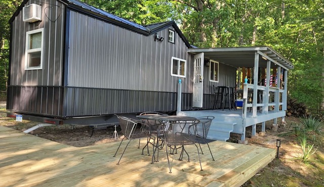 New! Robin's Nest - Cute Lakefront Tiny House with Private Dock and A/C!